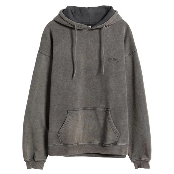 BDG Tops - BDG Urban Outfitters Longline Hoodie Charcoal Grey Slouchy Hoodie
